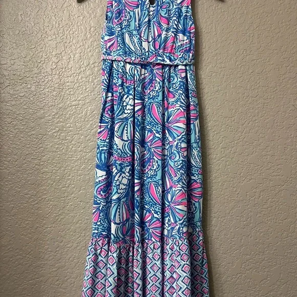 BOGO Lilly Pulitzer for Target Maxi Dress My Fans Blue size XS - Picture 3 of 7